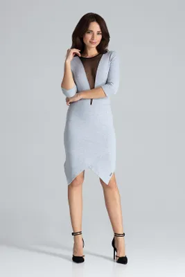 Produktbild von Lenitif Minikleid für Frauen Colgrengoire L012 grau XL