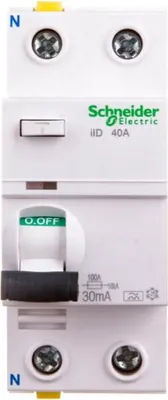 Produktbild von Schneider Electric A9Z21240, Fehlerstromschutzschalter, Typ A, 40 A, IP20, 220 - 240 V