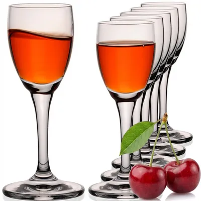 Produktbild von IMPERIAL glass Likörgläser 6er Set 35ml - Schnapsgläser mit Stiel, Shotgläser aus Crystalline Glas spülmaschinenfest