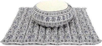 Zdjęcie produktu dla Zestaw do medytacji Leewadee Zafu i Zabuton, 70 x 70 cm, poduszka do medytacji wypełniona kapokiem