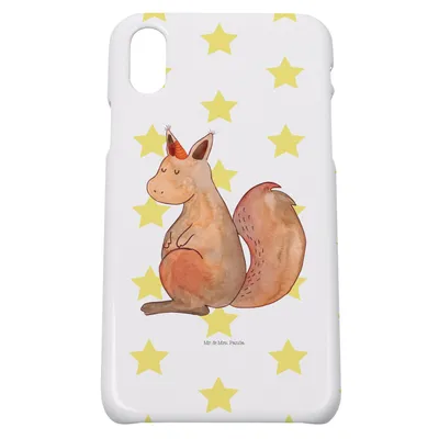 Produktbild von Mr. & Mrs. Panda Iphone 10 Handyhülle Einhorn Glauben - Weiß - Geschenk, Eichhorn, Hülle, Einhörner, X, Handy, Cover, Eichhörnchen, Unicorn, Einhörnchen