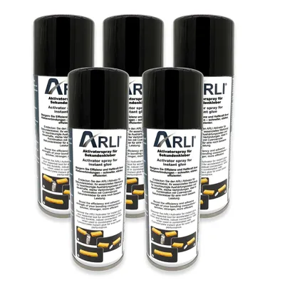 Produktbild von 5x ARLI Aktivator für Sekundenkleber Aktivatorspray 200ml - Beschleuniger für schnelle und starke Verbindung