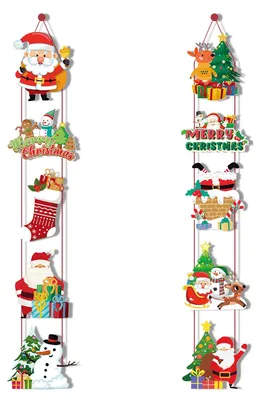 Produktbild von Weihnachtsfeier Weihnachtsmann Weihnachtsbaumdekoration Türhänger Szene Layout Anhänger Hängende Ornamente