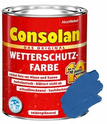 Produktbild von Consolan Wetterschutz-Farbe 0,75 L sommerblau