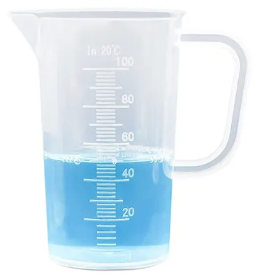 Immagine prodotto di Bicchiere graduato da 100 ml in plastica, con scala precisa