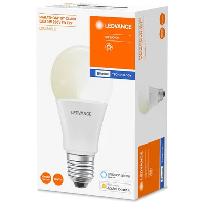 Produktbild von Ledvance LED Smart+ Birne 9W = 60W E27 matt 800lm warmweiß 2700K Dimmbar App Google & Alexa Bluetooth