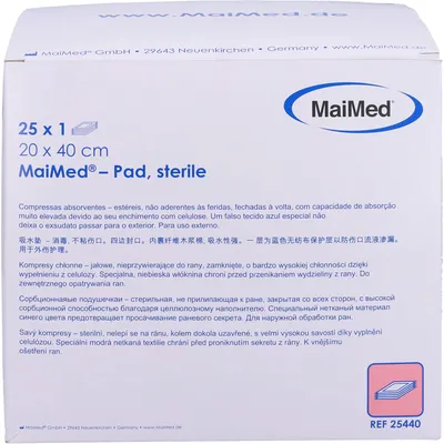 Produktbild von MaiMed Pad Saugkompressen steril 25 Stück 20 x 40 cm