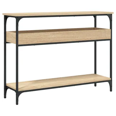 Zdjęcie produktu dla Konsola z półką dąb sonoma 100x29x75cm materiał drewnopochodny