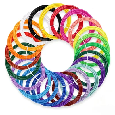 Immagine prodotto di Filamento PLA per penna 3D, 1,75 mm, 24 colori, 5 metri per bobina