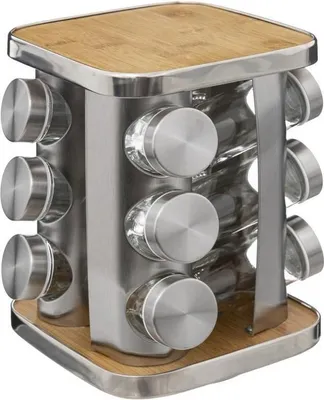 Image de Étagère à épices rotative avec 12 boîtes à épices
