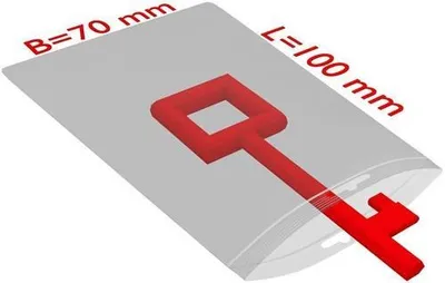 Produktbild von Druckverschlussbeutel m.Eurolochung Maße 70x100mm S.50µ PE transparent TRANSPAK