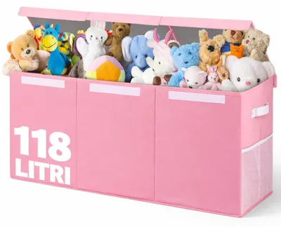 Obrázok produktu pre Úložné boxy BAKAJI pre deti, úložný box s vekom a 3 priehradkami