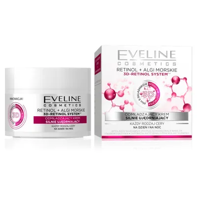 Produktbild von Eveline Cosmetics Verjüngende Creme mit Retinol + Meeresalgen, Intensive Festigung, 50 ml