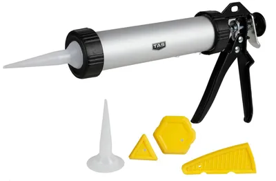 Image de Presse à silicone en aluminium avec accessoires Pistolet à cartouche Pistolet à silicone Presse à cartouche