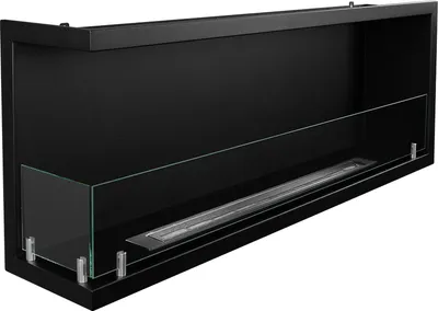 Produktbild von Dmora Bioethanol-Kamin Lonigo 120x22x45h cm Schwarz, Kapazität 1,25 l, Heizfläche 30