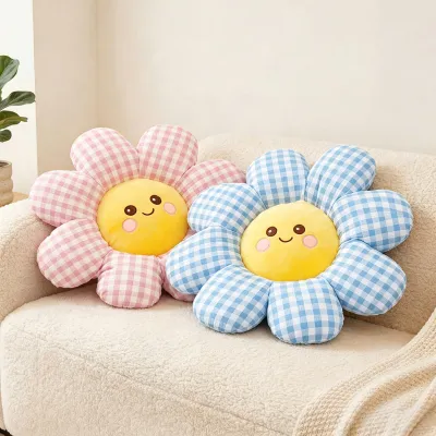 Sitzkissen-Set 2er-Pack, weiches Bodenkissen, rosa und blau