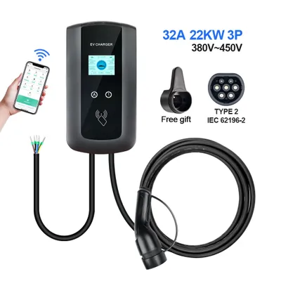 Obrázek produktu pro Nabíjecí stanice pro elektromobily, výkon 72 kW, ovládání APP, 22KW, TYP2