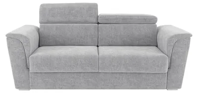 Produktbild von Schlafsofa mit Matratze 4-Sitzer - Strukturstoff - Hellgrau - Liegefläche 160 cm - Matratze 18 cm - RIZORA