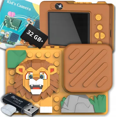 Zdjęcie produktu dla APARAT FOTOGRAFICZNY CYFROWY DLA DZIECI 40 Mpx KAMERA SELFIE GRY + KARTA 32GB