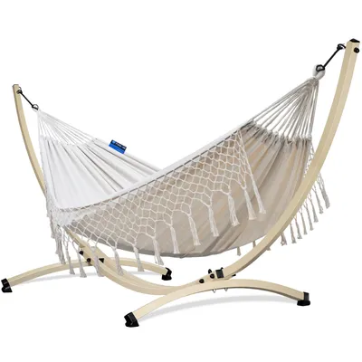 Obrázok produktu pre Potenza Hojdacia sieť s rámom Hojdačka pre dve osoby 220x160 cm I Pozinkovaný rám 220 kg