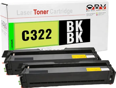 Produktbild von Kompatibler Toner Schwarz Doppelpack für Lexmark C3224dw MC3224dwe ersetzt C3220K0 - ca. 1500 Seiten je Toner