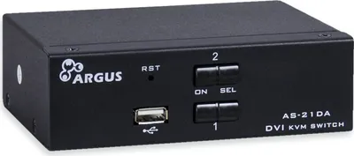 Zdjęcie produktu dla Inter-Tech KVM-AS-21DA DVI, 1920 x 1200 px, 8K Ultra HD, Czarny