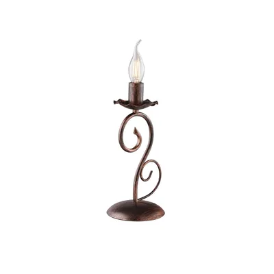 Image de Lampe de table Alma 1 lumière fer noir et cuivre