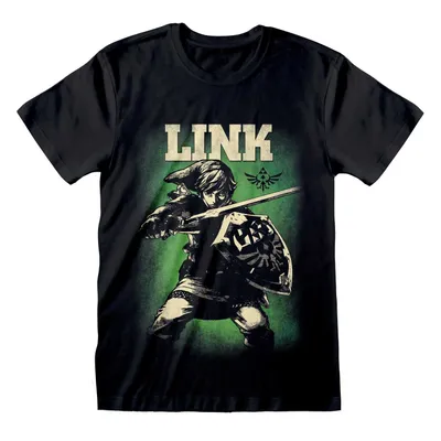 Produktbild von Legend of Zelda T-Shirt L Link Hero of Hyrule Schwarz