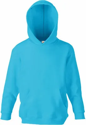 Produktbild von Fruit of the Loom - Kids Classic Hooded Sweat - Azure Blue - 128