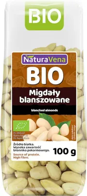 MIGDAŁY BLANSZOWANE BIO 100 g - NATURAVENA