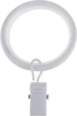 Produktbild von Ringe Mit Clips Silent D19 Mat Weiss (10)