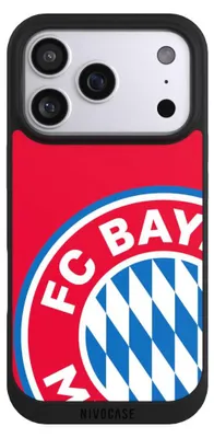 Produktbild von NIVOCASE Handyhülle für Apple iPhone 17 Pro  Hülle NIVOpure Case Schwarz FC Bayern München FCB Offizielles Lizenzprodukt