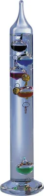 Produktbild von SELVA Galilei Thermometer mit 5 Kugeln, Plomben vergoldet