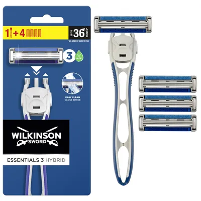 Produktbild von Wilkinson Sword - Einwegrasierer Extra 3 Essentials Hybrid - Herrenrasierer mit