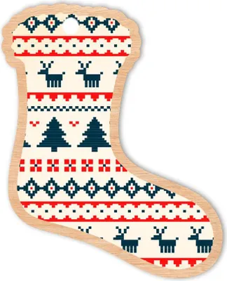 Image de Décoration de Noël en bois, forme de chaussette