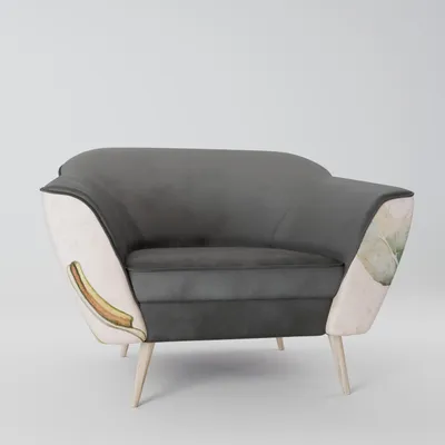 Immagine prodotto di SpaceRebels Poltrona soggiorno - Poltrona relax divano singolo per camera da letto - Poltrona TV - Poltrona imbottita con gambe in legno - grigio