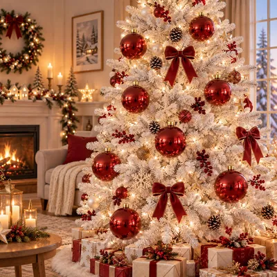 6 Stück XL Christbaumkugeln Weihnachtsbaumkugeln Baumschmuck Rot Ø 15cm