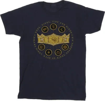 Produktbild von Game Of Thrones: House Of The Dragon - "Gods Kings Fire And Blood" T-Shirt für Herren BI28839 (M) (Marineblau)