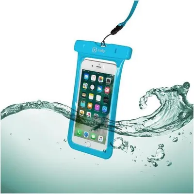 Image de Celly SPLASHBAG18LB coque de protection pour téléphones portables 14,5 cm (5.7") Étui Bleu