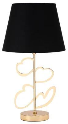 Obrázek produktu pro Stolní lampa Mauro Ferretti Glam Harts, patice E27, průměr 30 cm, výška 54,5 cm, černá nebo zlatá barva