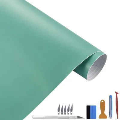 Immagine prodotto di Film adesivo in vinile opaco per esterni auto, dimensioni 30 cm x 300 cm, colore blu, con canale d'aria