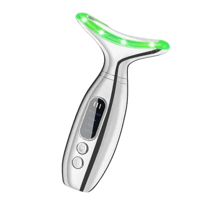 Produktbild von Schönheitsgerät,Schmerzfreier Nacken Massagegerät mit  4 Lichtfarben,Vibration, Heißkompresse,Gesichtsmassagegerät mit Mikrovibration, Gegen Falten