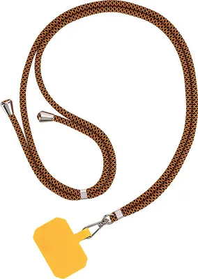 Produktbild von Trage Kette KordelBand Schnur Universal Umhänge Für Handyhüllen Smartphone Netz Orange