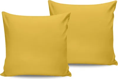 Produktbild von L'Essentiel Linge de Maison, Dark Yellow, Kissenbezug-Set (2 Stück) (FR), Dunkelgelb, 100 % BAUMWOLLE RANFORCE, 60 x 60 cm
