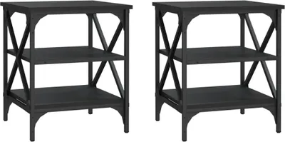 Obrázok produktu pre vidaXL Bočné stoly 2 ks čierne 40x42x50 cm Drevo Materiál