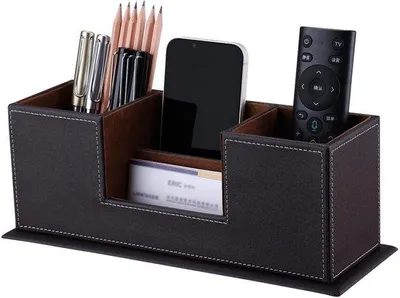 Produktbild von Famanu Büro-Organizer Multifunktional - Braun - Desk Organizer mit 4 Fächern