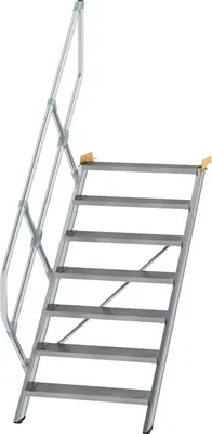 Image de Escalier 45° largeur des marches 800 mm 7 marches aluminium strié