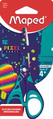Zdjęcie produktu dla Maped Pixel Party 464917, Dziecko, Proste cięcie, Pojedyńczy, Wielobarwny, Stal nierdzewna, Uniwersalne