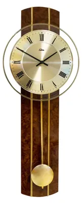Produktbild von SELVA SELVA Funk-Pendelwanduhr Wurzelnuss Grafrath