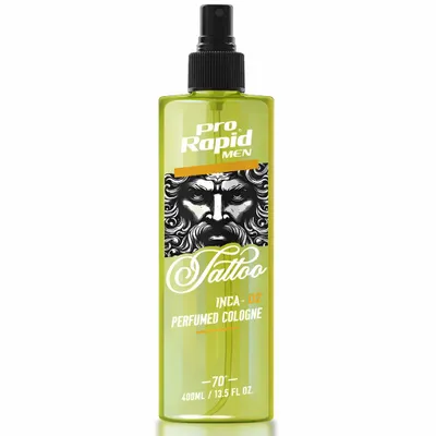 Produktbild von Pro Rapid Tattoo Inca - 02 After Shave Perfumed Barber Cologne 400 ml - Erfrischendes, Feuchtigkeitsspendendes und Beruhigendes Aftershave-Kölnisch